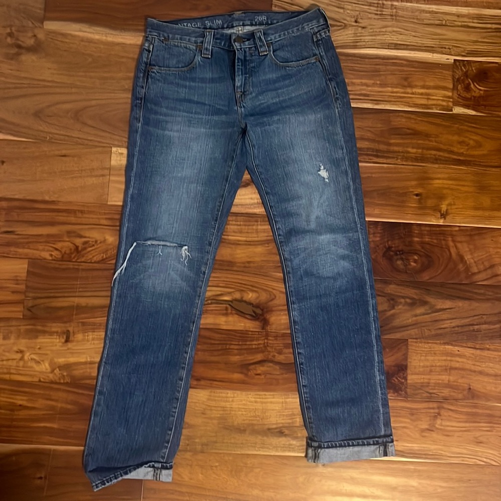 J Crew vintage slim soft distressed denim
